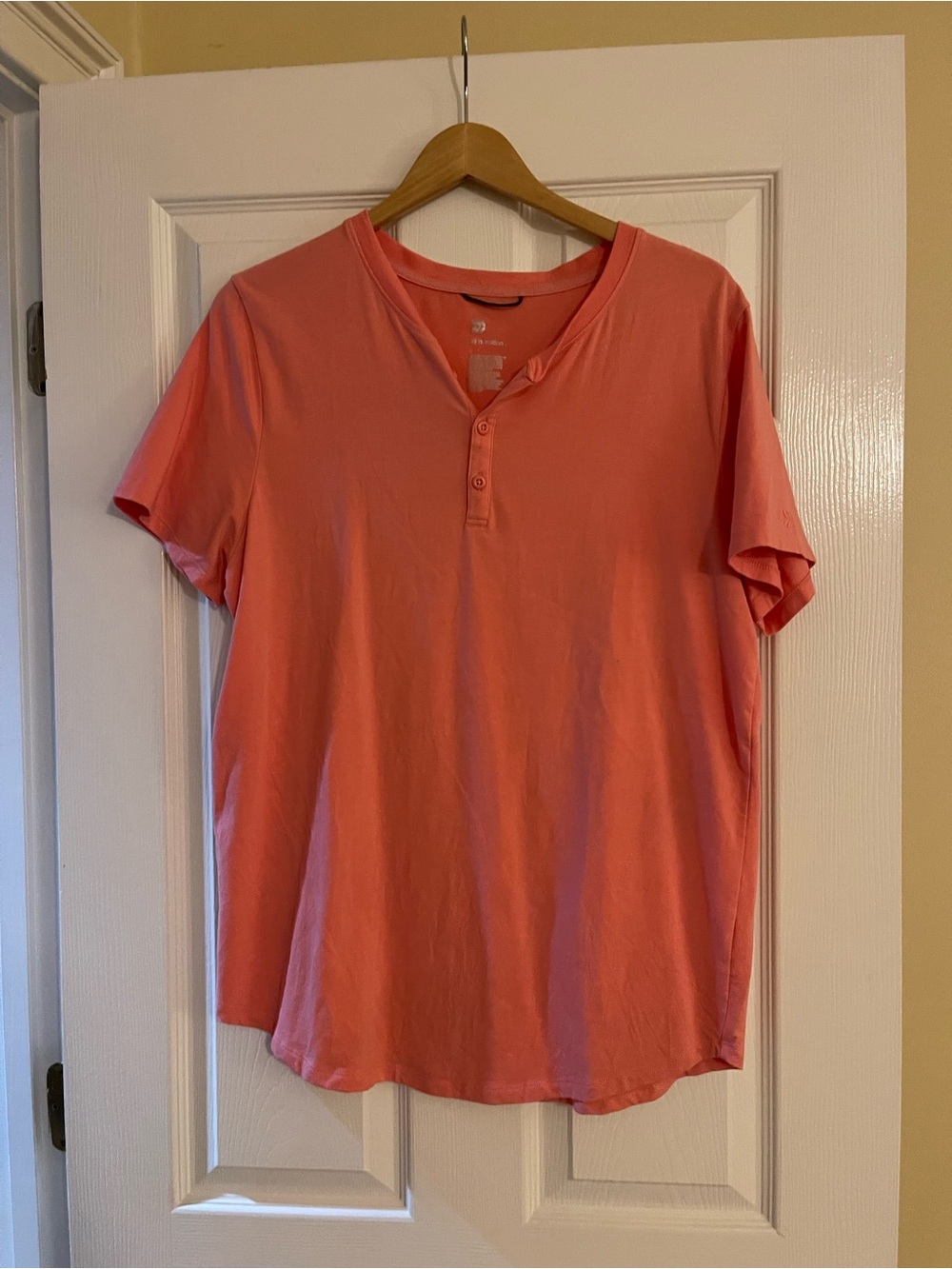 all in motion Coral Short-Sleeve Henley Tee